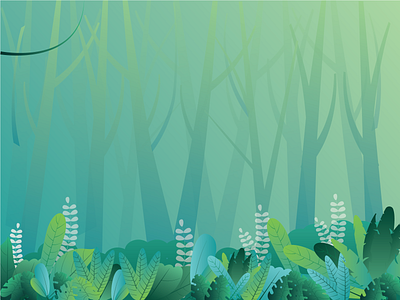 Tropical Forest branding design flat graphic illustration illustrator minimal tower ui vector