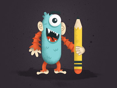 Monster illustration cartoon colors design illustration monster pencil vector