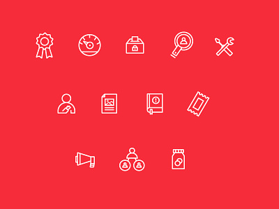 Sidebar icons dashboard donate file flat icon illustration ribbon search settings ticket user vote