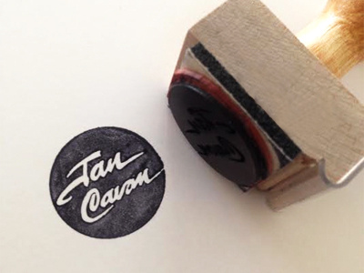 Jan Cavan Stamp badge branding font icon lettering logo paper print stamp typography vector wood