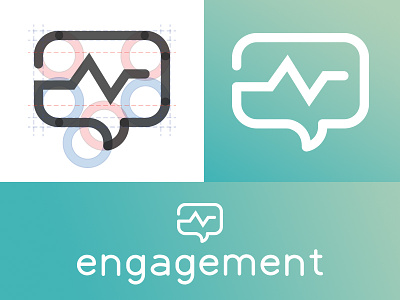 Engagement Logo brand bubble design engage icon identity illustration logo mark pulse speech symbol
