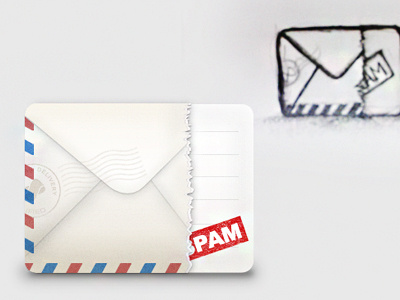 Spam icon air air mail air mail icon design envelope envelope icon icon icon design icons illustration mail spam spam icon stamp