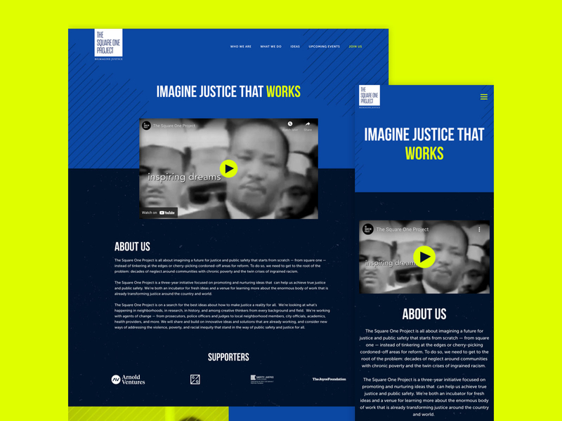 Square One About Page uiux web webdesign website wordpress