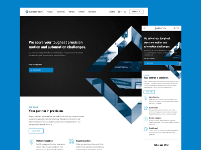 Aerotech Homepage design uiux web webdesign website wordpress