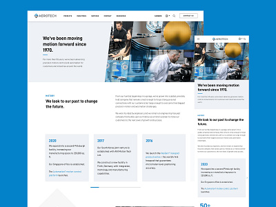 Aerotech About Page design uiux web webdesign website wordpress