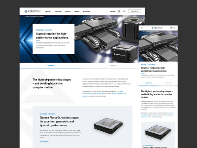 Aerotech Product Category Page design uiux web webdesign website wordpress