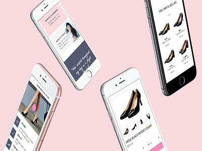 eCommerce website design ecommerce feminine mobile responsive shoes website