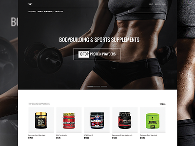 eCommerce website design australia dark ecommerce fitness gym responsive supplements training