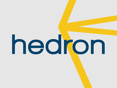 Hedron logo design blue branding consulting design graphic design logo shape simplistic yellow