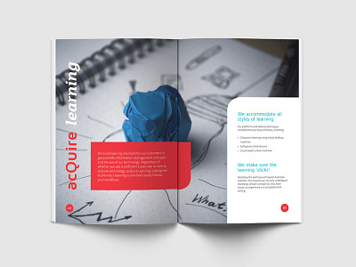Brochure spread branding brochure engineering red simplistic