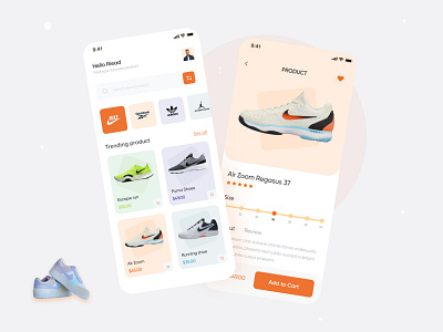 Shoe App app app concept app design application ecommerce ecommerce app ios mobile app mobile ui nike nike shoes popular shoe shoes app shoes store trending ui