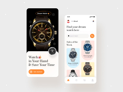 eCommerce Watch Shop App UI Design