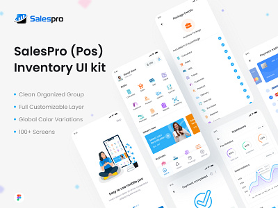 SalesPro (Pos) Inventory UI Design app app concept app design application concept design mobile app mobile ui pos salespro trending ui ux