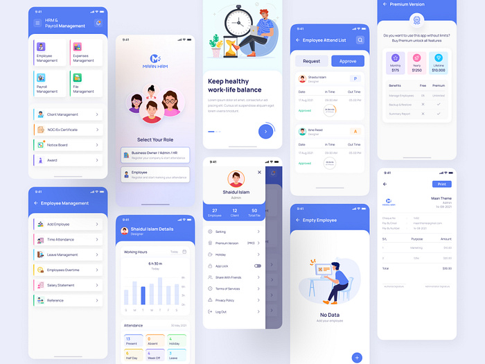 Maan HRM- HRM & Payroll Management App UI Design by Ibne Riead for Md ...