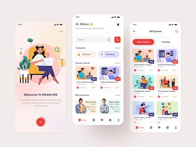 Maan LMS- Student Mobile App UI Kit