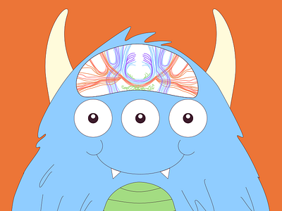 Little monster app appicon application brains cute game happy ipad monster