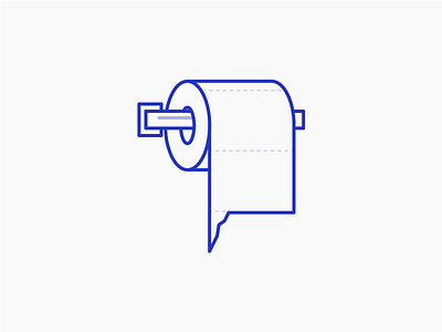 Everyday Icons: Toiletpaper blue daily day everyday icon lines toilet toiletpaper