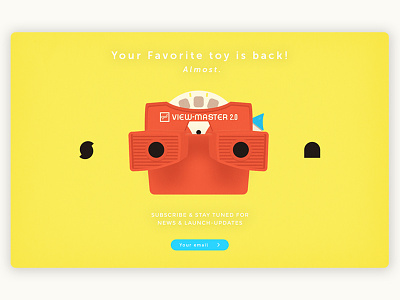 Daily UI #003 - Landing Page color daily ui product soon toy ui ux view master