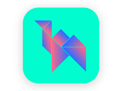 Daily UI #005 - App Icon app app icon camel color daily ui fluo gradient icon tangram
