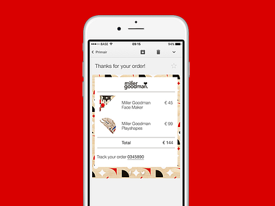 Daily UI #017 - Email Receipt app daily ui email face inbox invoice maker order price receipt total toys