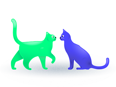Lafon & Basile animals cat cats color friends grain illustration skillshare texture tutorial