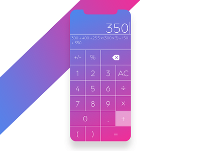 Daily UI: 004 Calculator dailyui gradient ui uidesign uitrends