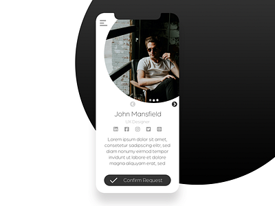 Daily UI: 006 Profile app appdesign daily ui dailyui design ui uidesign ux