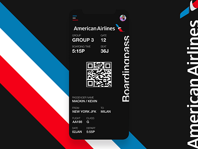 Daily UI: 024 Boarding Pass app appdesign branding dailyui design ui uidesign ux