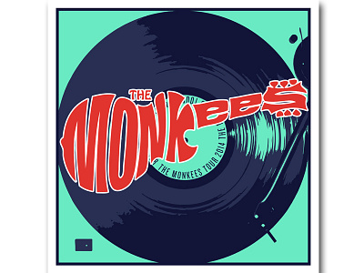 The Monkeys Cover Concept album cover illustration record the monkees vinyl