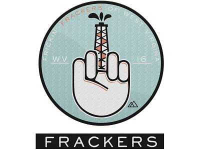 Frickin' Frackers Patch fracking illustration patch