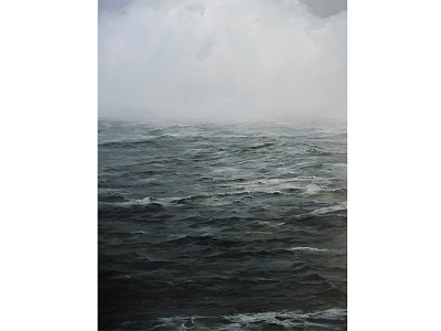 "Breath In, Breath Out" fine art landscape ocean art oil painting waves