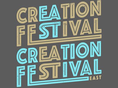Creation Festival Type Design custom type festival design festival t shirt merchandise music festival type design