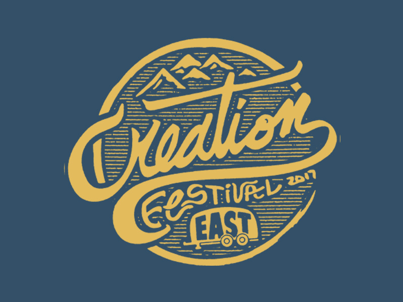 Dribble Creationfest3 circle logo creation festival merch music festival badge custom type custom logo