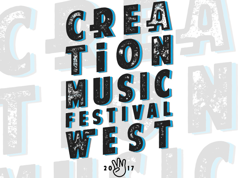 Creation West Festival custom type typography tee merch design festival t-shirt festival art creation music festival