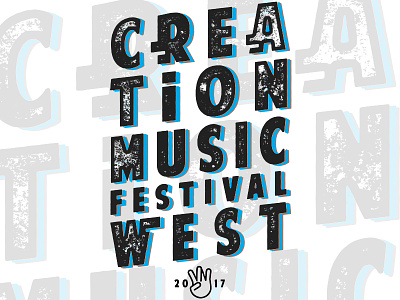 Creation West Festival creation music festival custom type festival art festival t shirt merch design typography tee