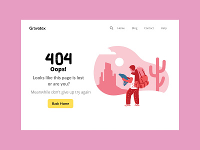 A 404 Error page design design illustration ui ux