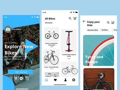 Bike App app branding design icon typography ui ux vector
