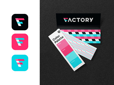 Factory Incubator Branding brand design branding branding and identity branding concept factory logo logo icon pink floyd turquoise