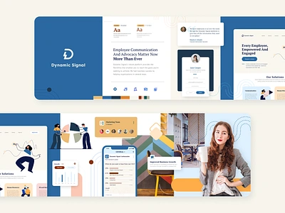 DynamicSignal Stylescape blue brand identity branding dynamicsignal enterprise orange saas stylescape yellow