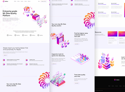 Galileo Web Design gradient illustration isometric saas startup technology vector web design website