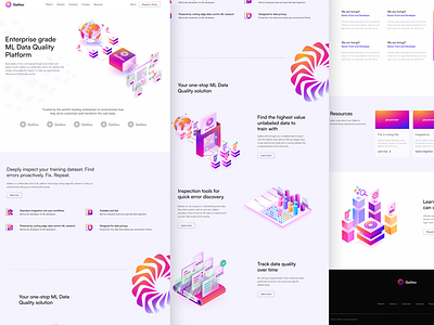 Galileo Web Design gradient illustration isometric saas startup technology vector web design website