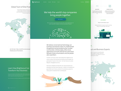 Brightscout - Company brightscout company green gradient illustration isometric web design website