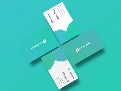 Freshleads Business Cards business cards freshleads gradient icon leaf logo