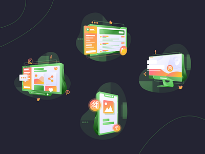 Gipper Onboarding Illustrations - Dark