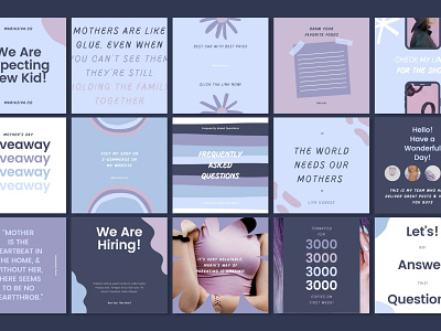 Mompreneur Instagram Creator Kit creativemarket design editorial design instagram instagram creator instagram post layout layout design minimal social media