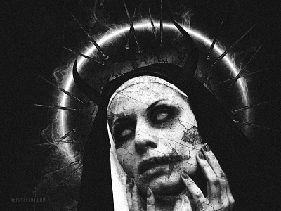 "Apostasy" Dark Art art artwork black creepy dark dark art dark surrealism demon demonic devil evil haunted horror horror art macabre nun possessed scary surreal zombie