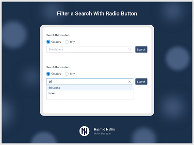 Search With Radio Button