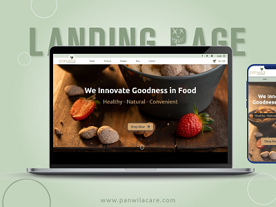 Landing Page design mobile ui organic food responsive design ui website design xd