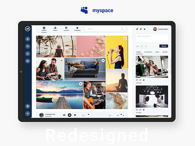 Myspace Redesign facebook myspace socialmedia web app