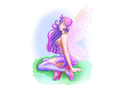 Fairy anime anime girl digital illustration digital painting digitalart fantasy girl illustration procreate